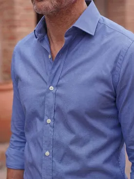 Solid Blue Oxford Shirt