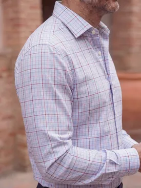 Blue Checked Poplin Shirt