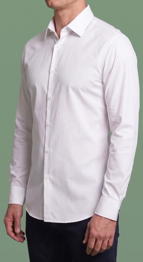 Easy-iron poplin shirt