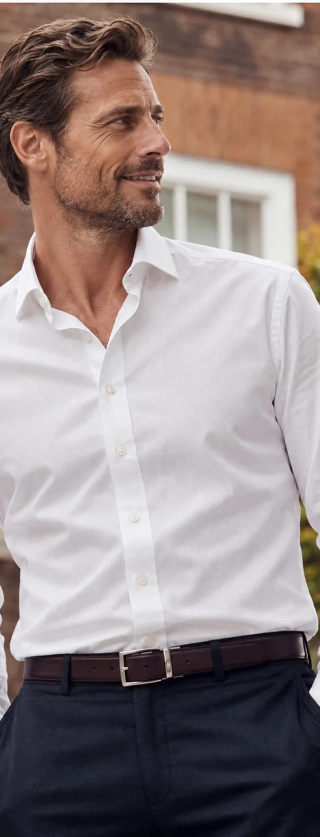 Easy-iron poplin shirt