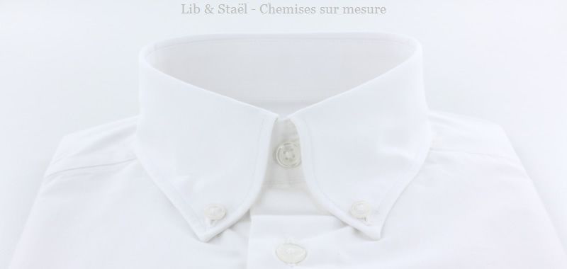 Easy-iron plain white poplin shirt