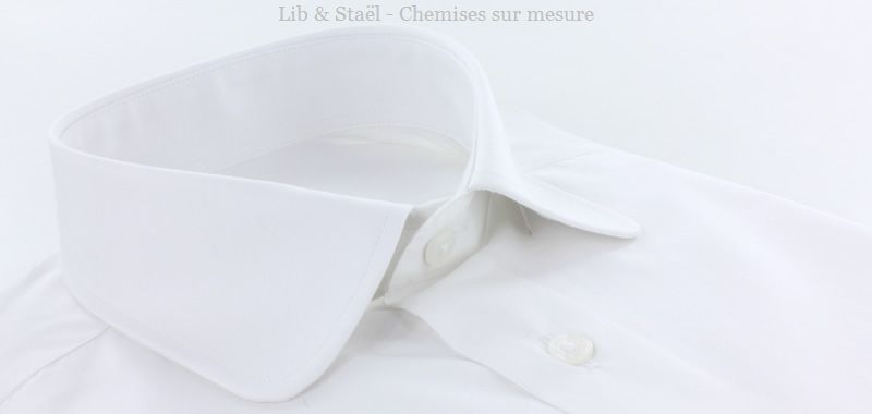 Easy-iron plain white poplin shirt