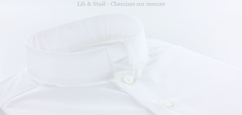 Easy-iron plain white poplin shirt