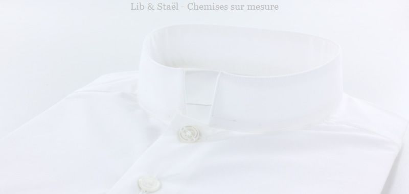 Easy-iron plain white poplin shirt
