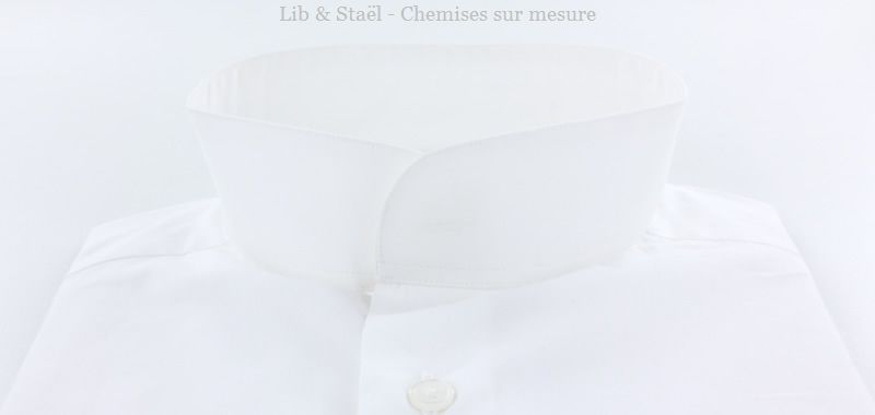 Easy-iron plain white poplin shirt
