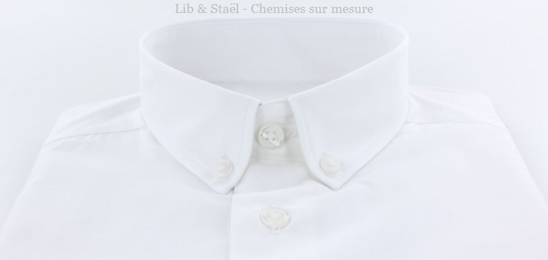 Easy-iron plain white poplin shirt