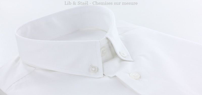 Easy-iron plain white poplin shirt