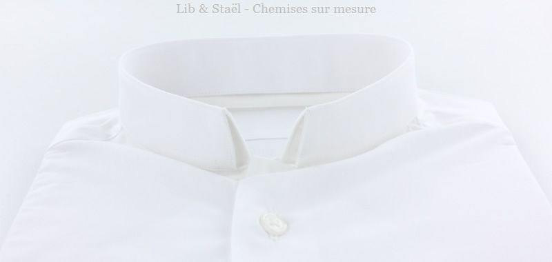 Easy-iron plain white poplin shirt